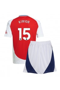 Arsenal Jakub Kiwior #15 Babytruitje Thuis tenue Kind 2024-25 Korte Mouw (+ Korte broeken)